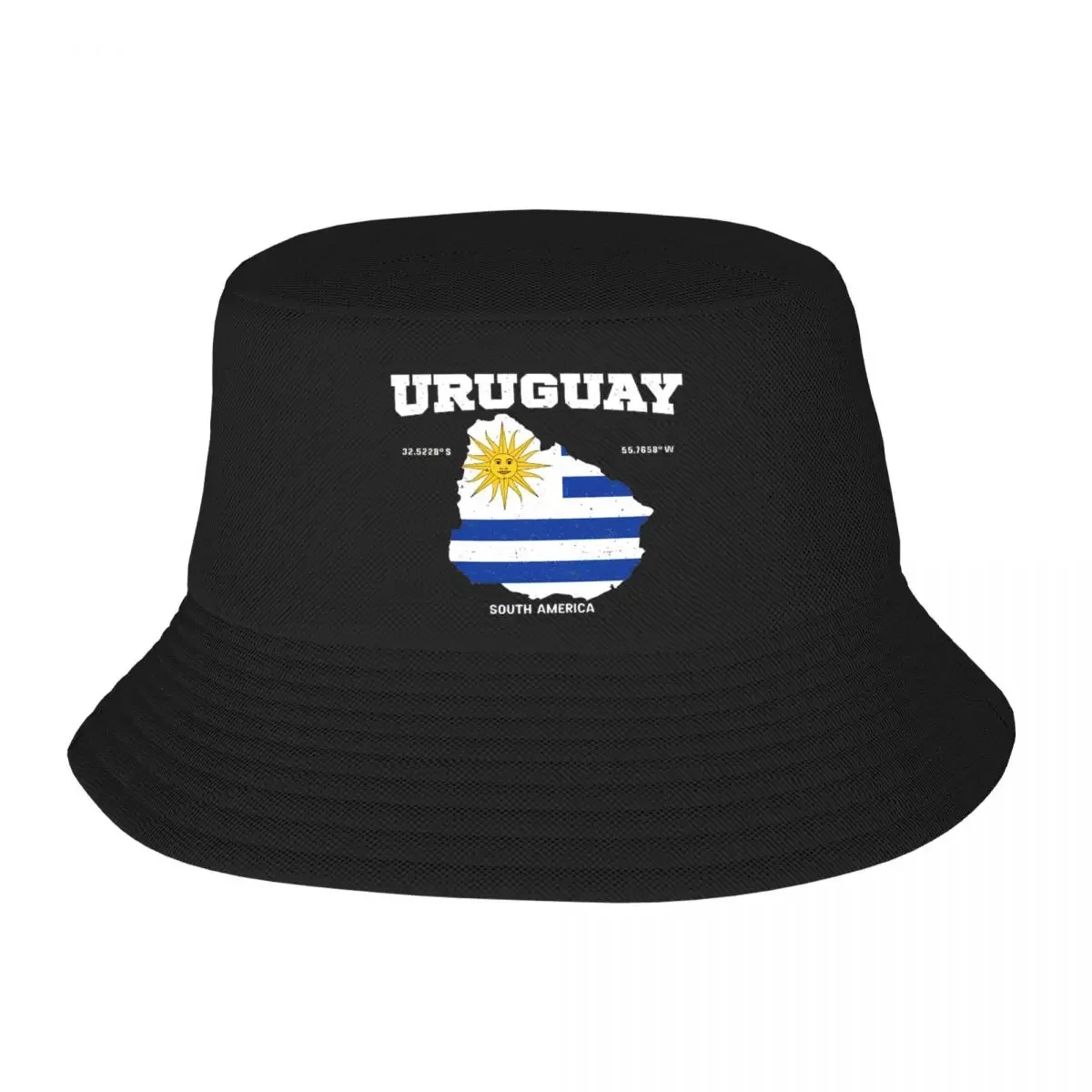 Bob Hats Uruguayan Flag And Map Uruguay Coordinates Location Summer Beach Hatwear Lightweight Hiking Fishing Caps  Hat