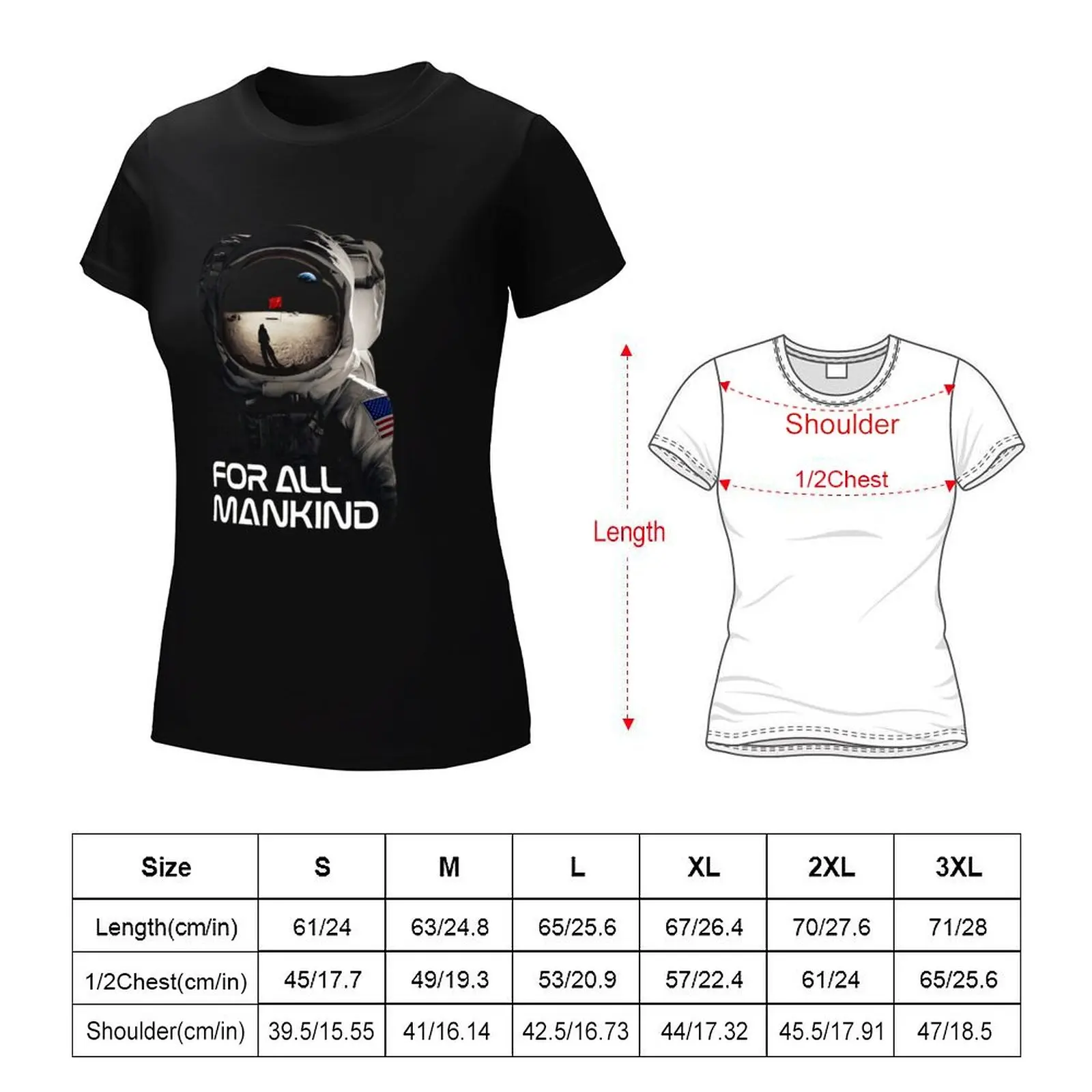 For All Mankind Tv Show T-Shirt Aesthetic clothing female cute tops Short sleeve tee t-shirt dress for Women graphic