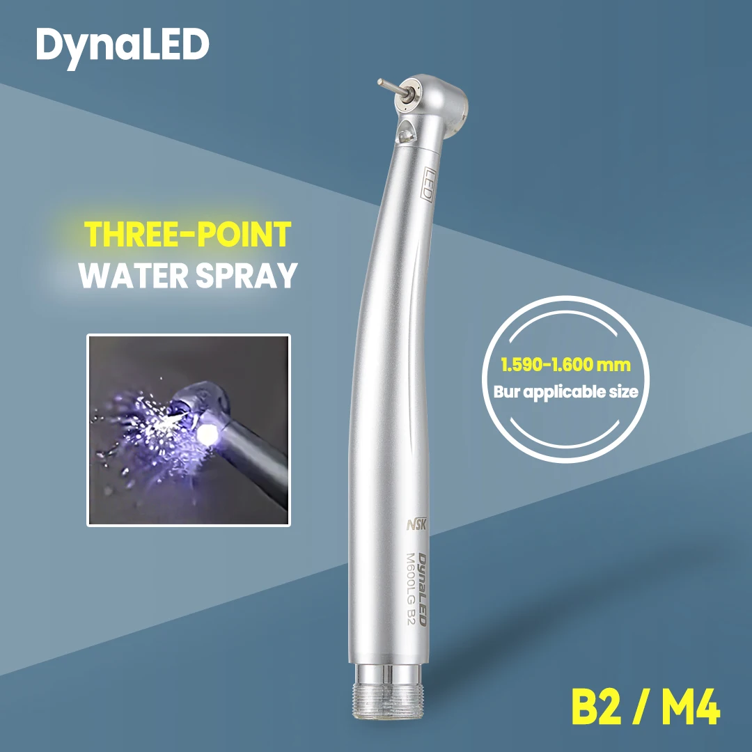 Rękojeść M600LG ze światłem LED M4 Przycisk Dental Szybka rękojeść Turbina powietrzna 2/4 Otwór Narzędzie dentystyczne