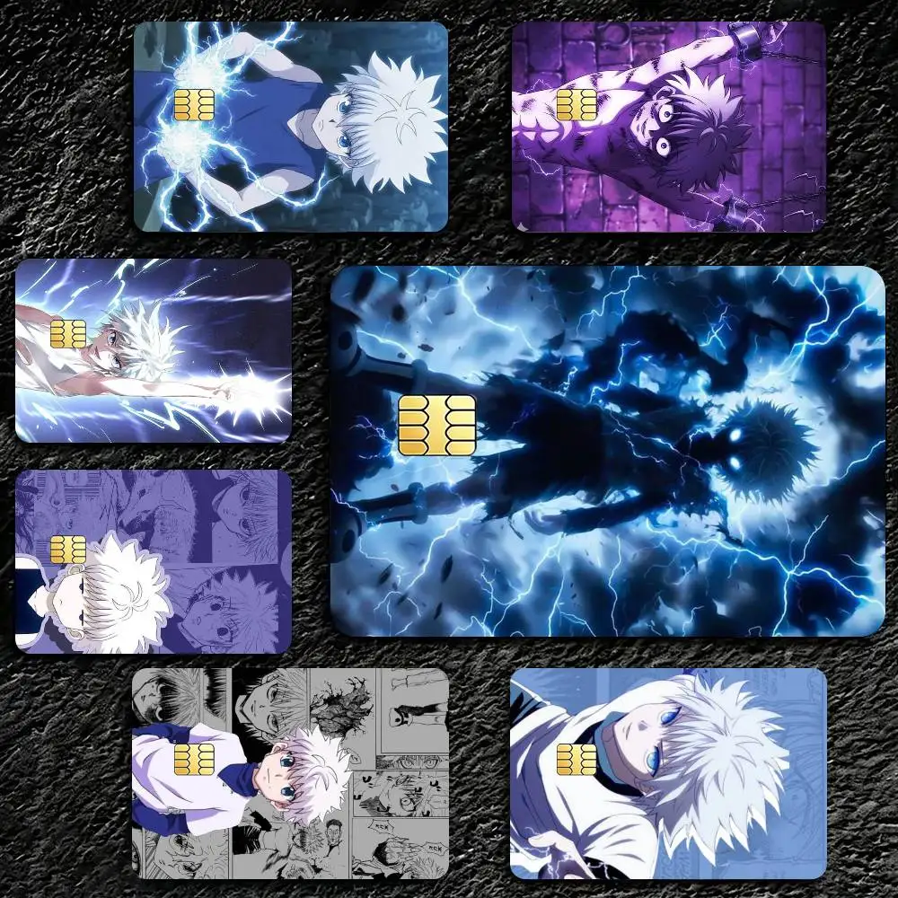 Killua HXH X Hunter Case  Credit Card HD Stickers Easy to replace, change card style anytime as you like
