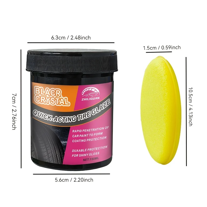 Tire Shine & Protection Wax - Durable Tire Shine Enhancer for Enhanced Blackness, Anti-Aging Formula, Fit for All Vehicles