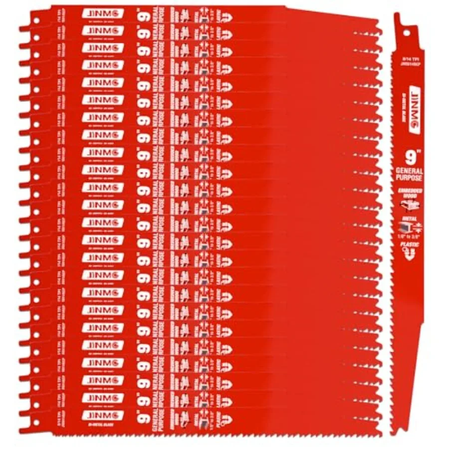 

Reciprocating Saw Blades for Wood and Nail-Embedded Wood Demolition Metal Cutting for 1/8-3/8 Medium Metals and PVC Pallets etc