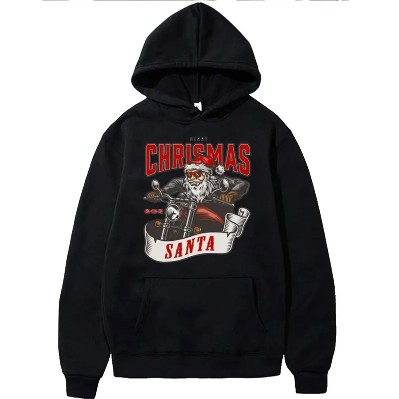 

Funny Christmas Hoodie Fashion Santa Claus Graphic Sweatshirts Unisex Clothing for Men Festivals Party Holiday Hip-hop Pullover