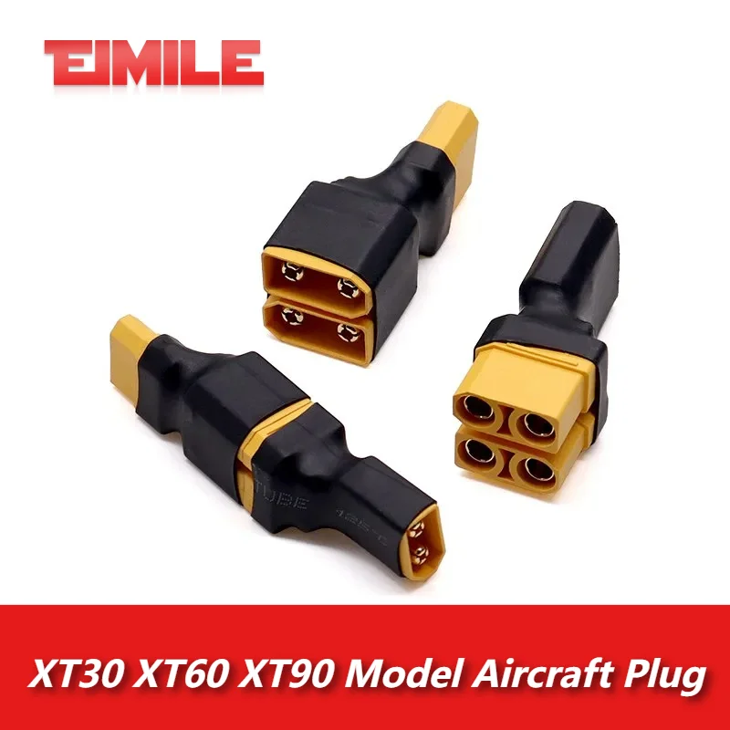Model Aircraft Plug XT30 XT60 XT90 Series Adapter Parallel Plug Male to 2 Female to 2 Male High Current Power Connector Plug