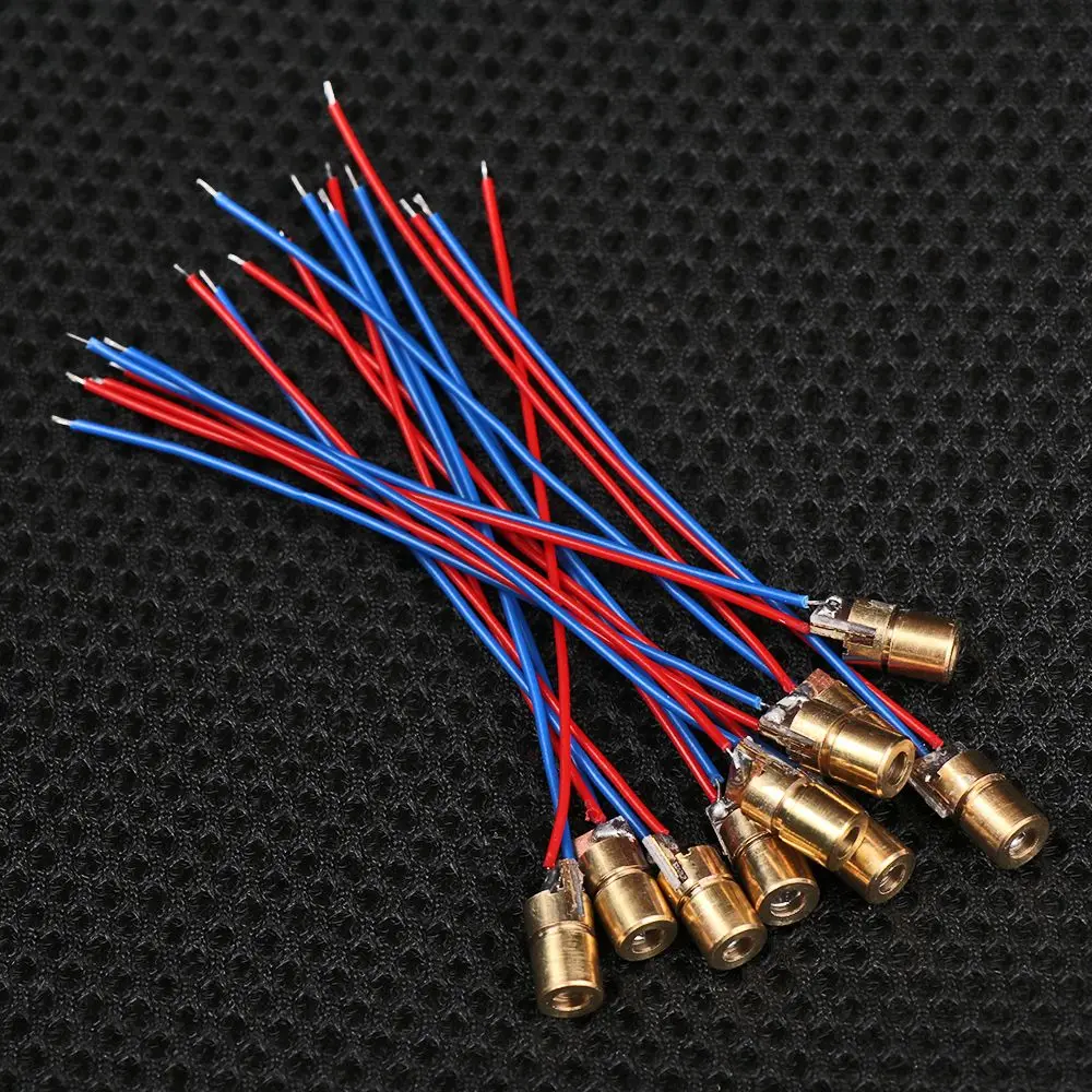 1/3/5/10pcs High quality 5 million watt Copper Head Laser diodes Dot Diode Module Adjustable Lasers 650nm 6mm 3/5V