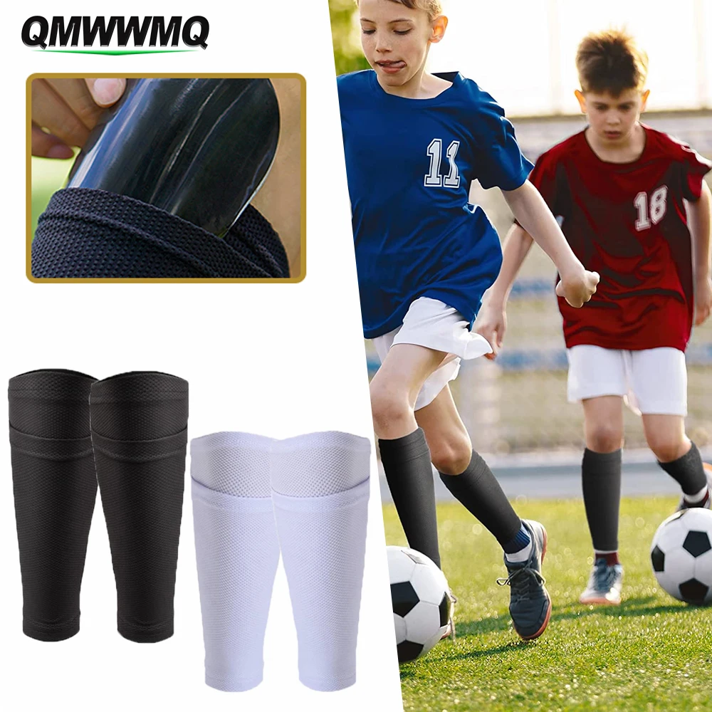 1Pair Soccer Shin Guards Sleeves,Soccer Shin Guard Leg Support Soccer Shin Guard Sleeve Holder with Pocket for Soccer Sport