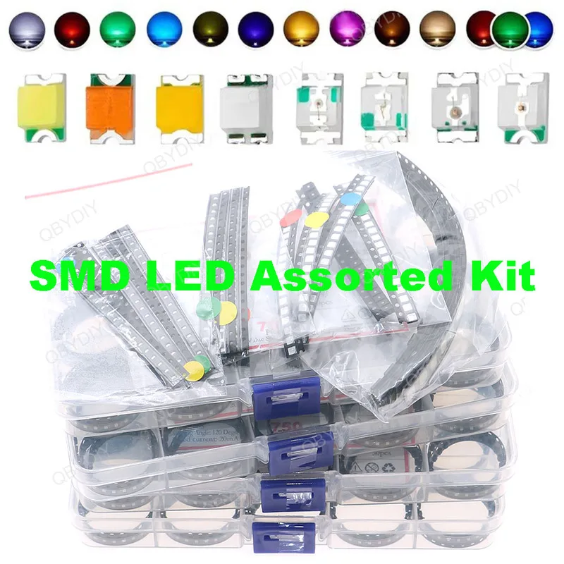 0402 0603 0805 1206 1210 5730 5050 Various SMD Light-Emitting Diodes Assorted Kit