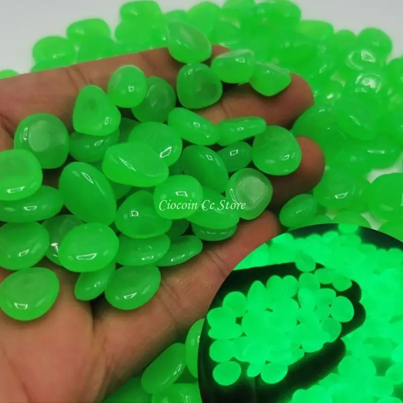 X90F Aquarium Garden Pebbles Glow Stone Rock for Walkways Garden PathsLawn Yard Decor