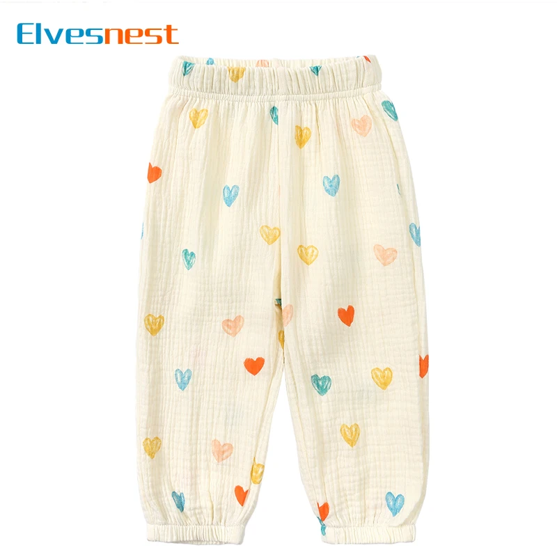Fashion Girls Mosquito Repellent Pants Linen Elastic Waist Kids Clothes Boys Pants Summer Children Lantern Pants 2-7 Years