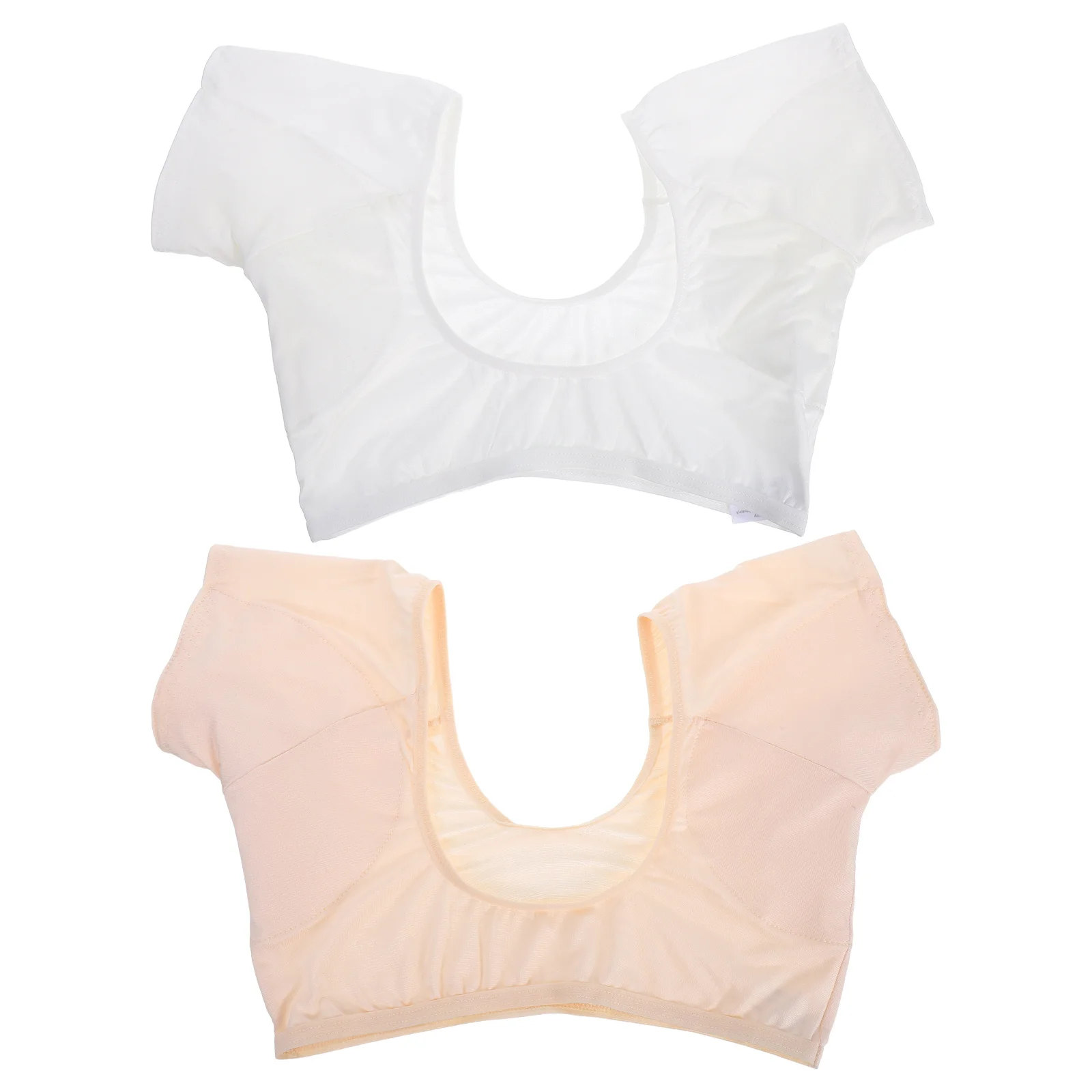 Chaleco para el sudor en las axilas, transpirable, seda de leche, secado rápido, antilavable, reutilizable, protección del vestido, 2 uds.