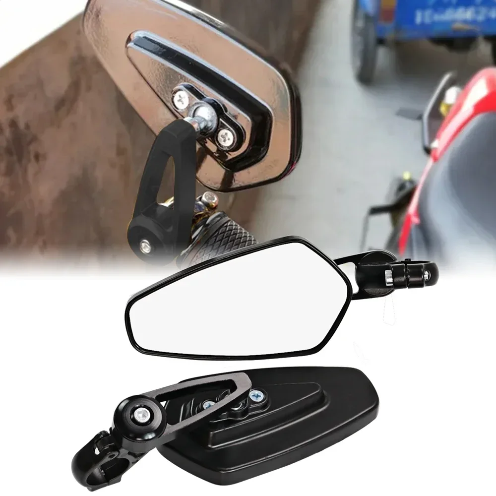 SDTW Motorcycle 360 Degree Swivel Universal 7/8" Handle Bar End Billet Aluminum Side Rearview Mirror For Haonda Yamaha Suzuki image 2