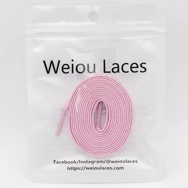 Trendy Brand Adorable Black Pink Shoe Laces 8mm Flat Printing Cactus Jack Wax Cotton Shoelaces for Canvas Shoes Leisure Sneakers
