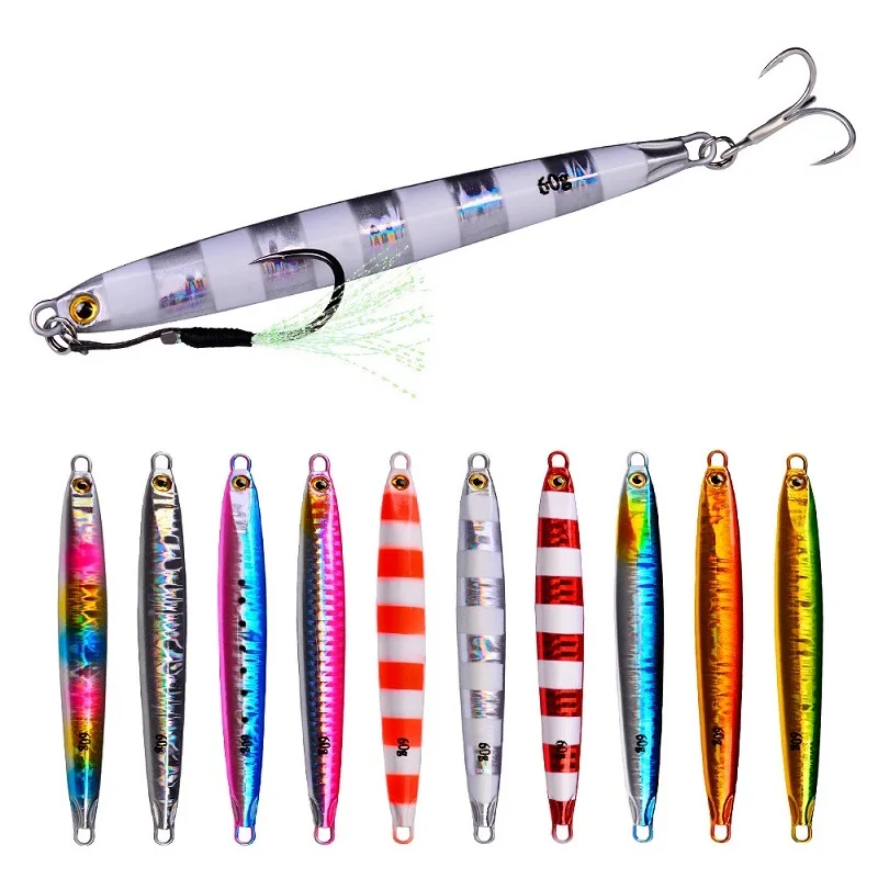 

10g20g30g40g50g60g80g Metal Jig Fishing Lure Jigging Bait Spinnerbait Jerkbait Swimbait Whopper Plopper Pesca Isca Artificial