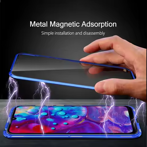 360 Magnetic Flip Case For Oppo Reno 2 3 4 5 6 7 8 Pro 5G Shell Metal Cover For Oppo Reno 8 7 6 5 4 Lite Coque 2F 2Z Glass Funda