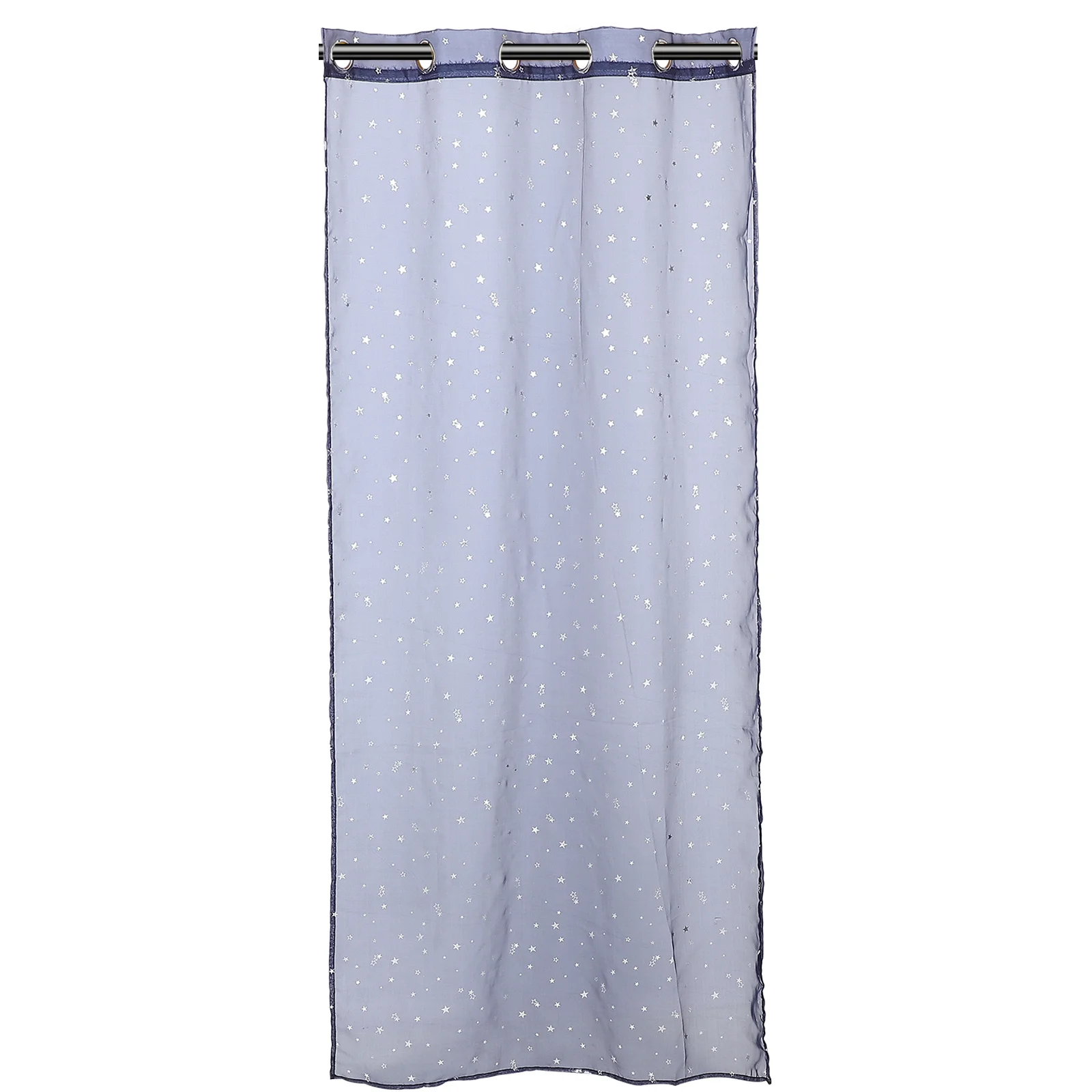 1 قطعة ستارة نافذة من رقائق الفضة 100X200 سنتيمتر الأزرق الداكن البوليستر شير الفوال تول لغرفة النوم الحمام ديكور المنزل الستائر