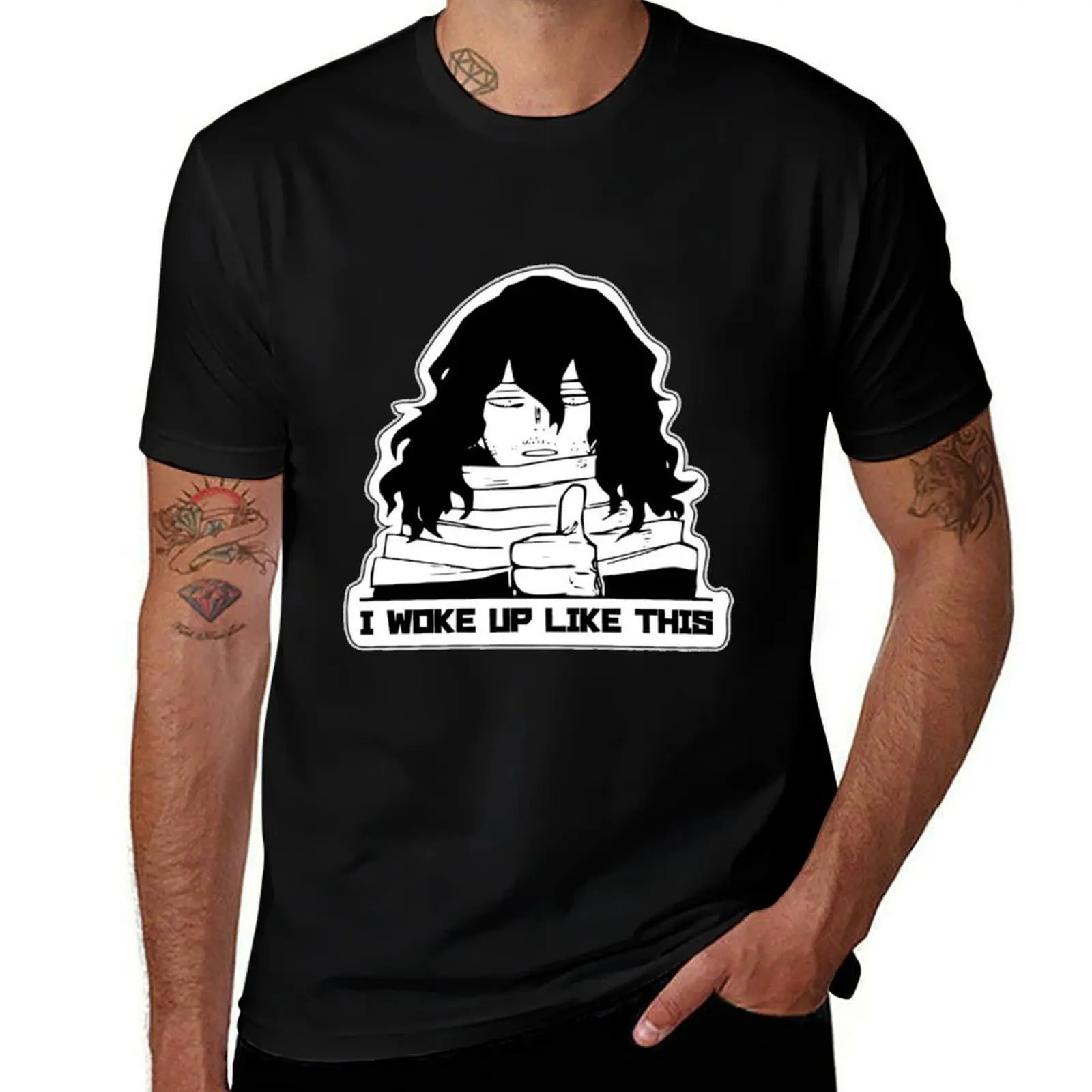 Shoto Aizawa I woke up like this T-Shirt Fashion Simple Casual Tee Shirt