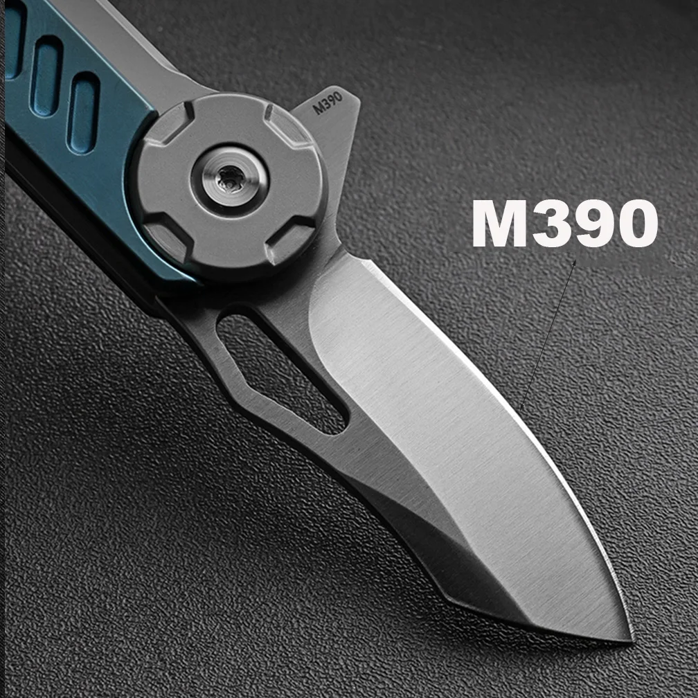 M390 Folding Knife Quickly Open Mini Pocket Knife High Hardness Handle EDC Outdoor Hunting Equipment Letter Survival Hand Tools