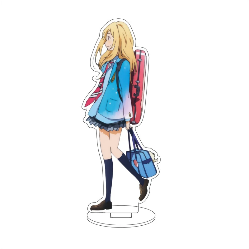 9pcs Anime Your Lie in April Cosplay Acrylic Stand Ornaments Sawabe Tsubaki Miyazono Kaori Arima Kousei Figure Stand Gifts 15cm