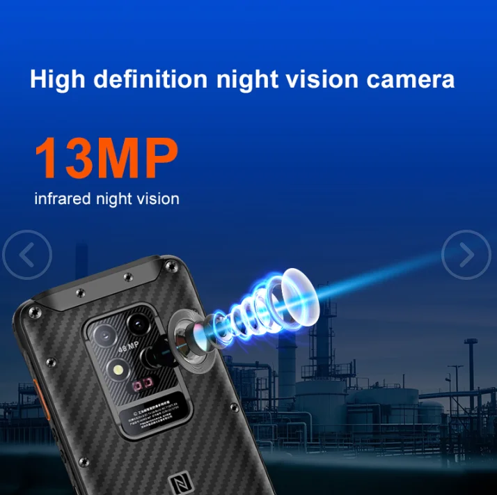 Aoro M7 HD+720*1440 Android 12 IP68 Octa Core 5800mAh VHF & UHF Infrared Night Vision DMR Walkie Talkie