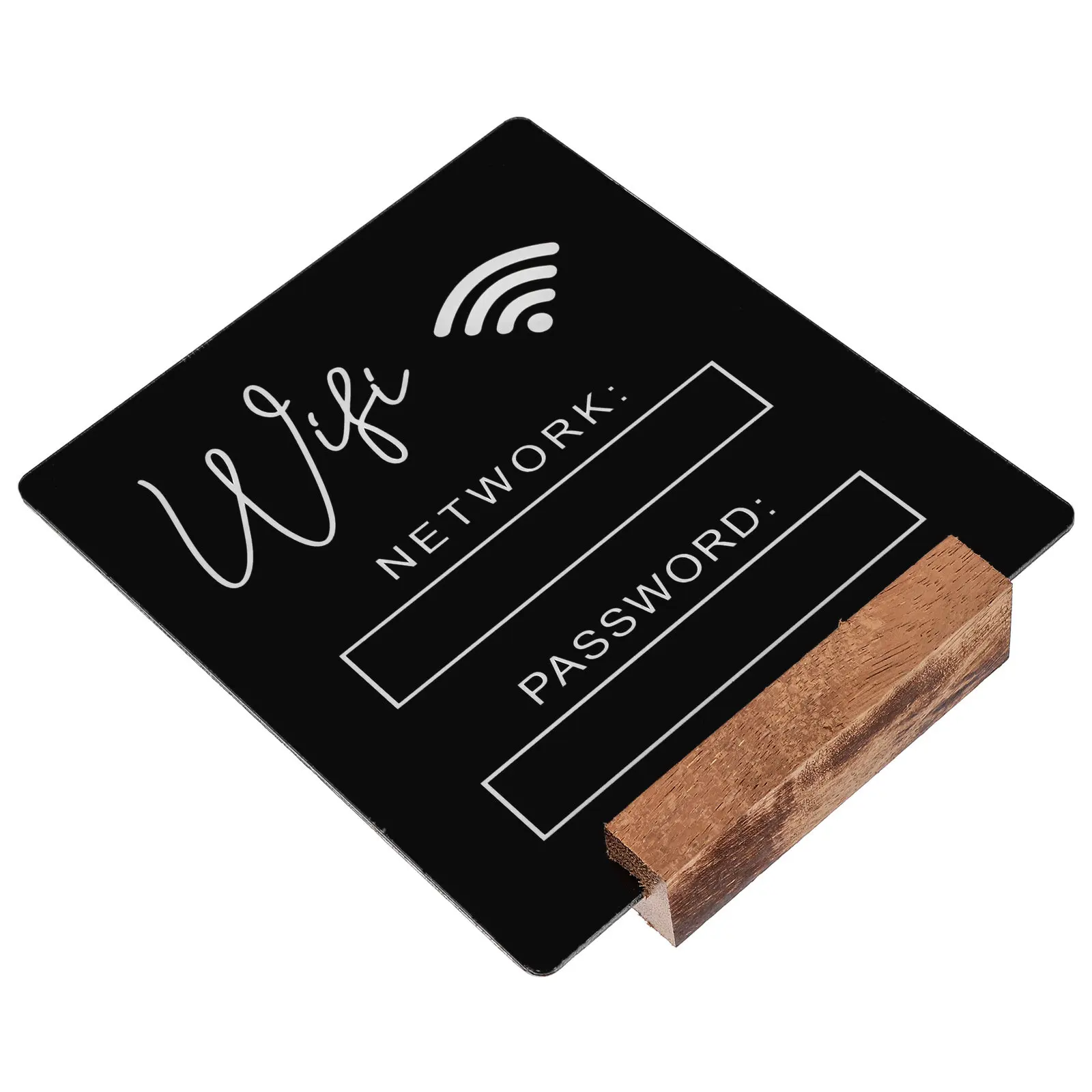 wifiパスワードサイン-アクリル製-プレミアム品質-耐傷性-ホームオフィス-ホテル-客室-デスク-テーブル-wifiボードサイン