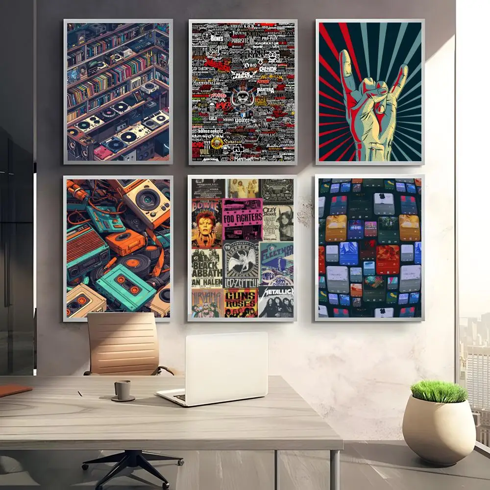 Vaporwave Retro Synth Pop Musics Poster High-definition poster stickers ideal gifts for bedrooms living rooms