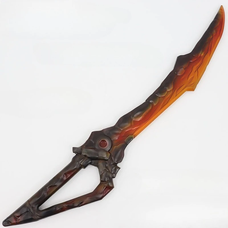 

77cm/30.31in Game for Peace Lava Knife Game PU Katanas Cosplay Weapons Display Model Peripherals Props Party Display Novelty Toy