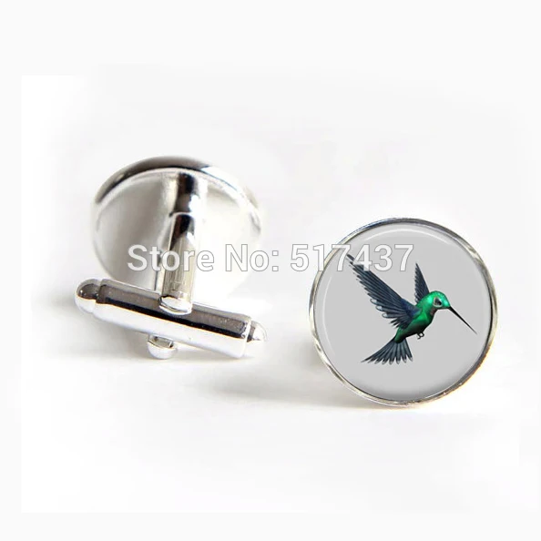1 pair wholesale Ladies Fashion Cufflinks Hummingbird cufflinks Bird Cuff link Cuff Links Designer Brand