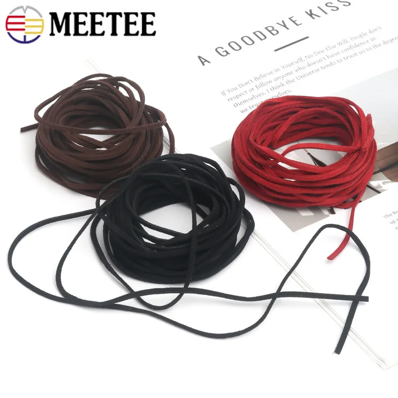 

10/20/30M 2.8mm Color Sewing Leather Cords Necklace Bracelet Woven Cord Hair Decoration Rope Materials DIY Sewing Accessories