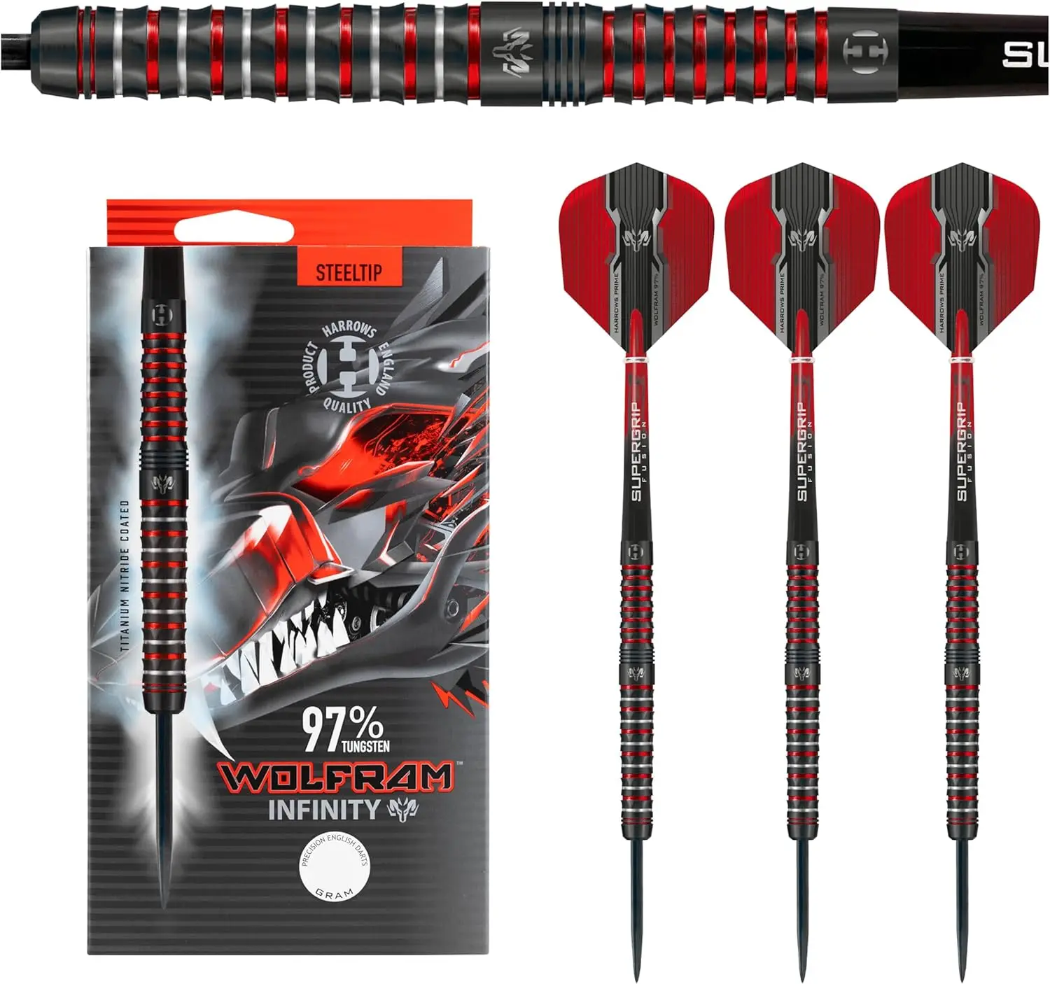 

Wolfram Infinity 97% Tungsten Steel Tip Darts