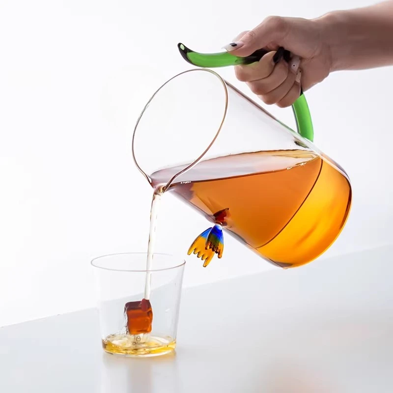 Three-dimensional cold kettle, large-capacity household juice, cold kettle glass high temperature resistance