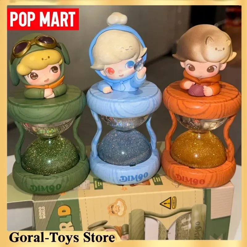 

Горячая новинка: Оригинальная коллекционная фигурка Dimoo Memories World Series — светящийся песочный часы-сфера (слепая коробка), настольное украшение, подарок