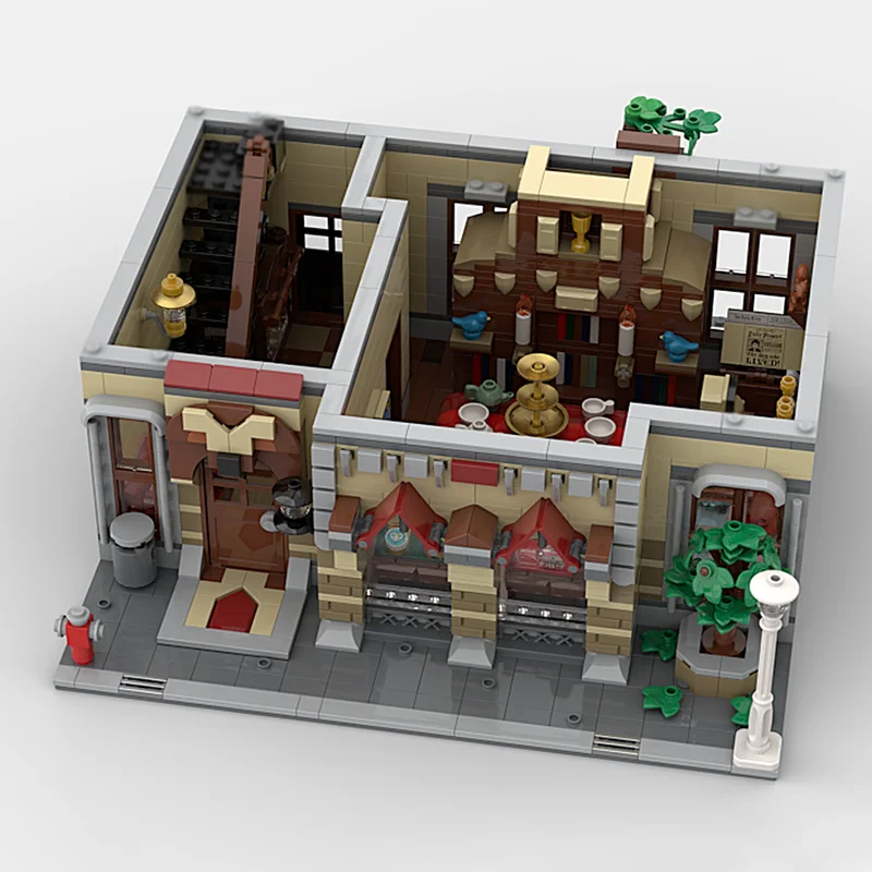 نموذج بناء المدينة المعيارية Moc متجر وحدات عتيقة # 10 كتل تكنولوجيا هدايا بناء لعبة عيد الميلاد DIY #4