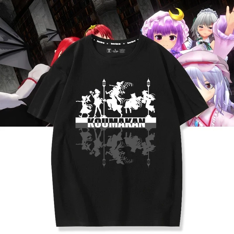 Anime TouHou Project Remilia Scarlet Graphic T-Shirt High Quality Cotton Tee Men Women Anime Manga Vintage T Shirts