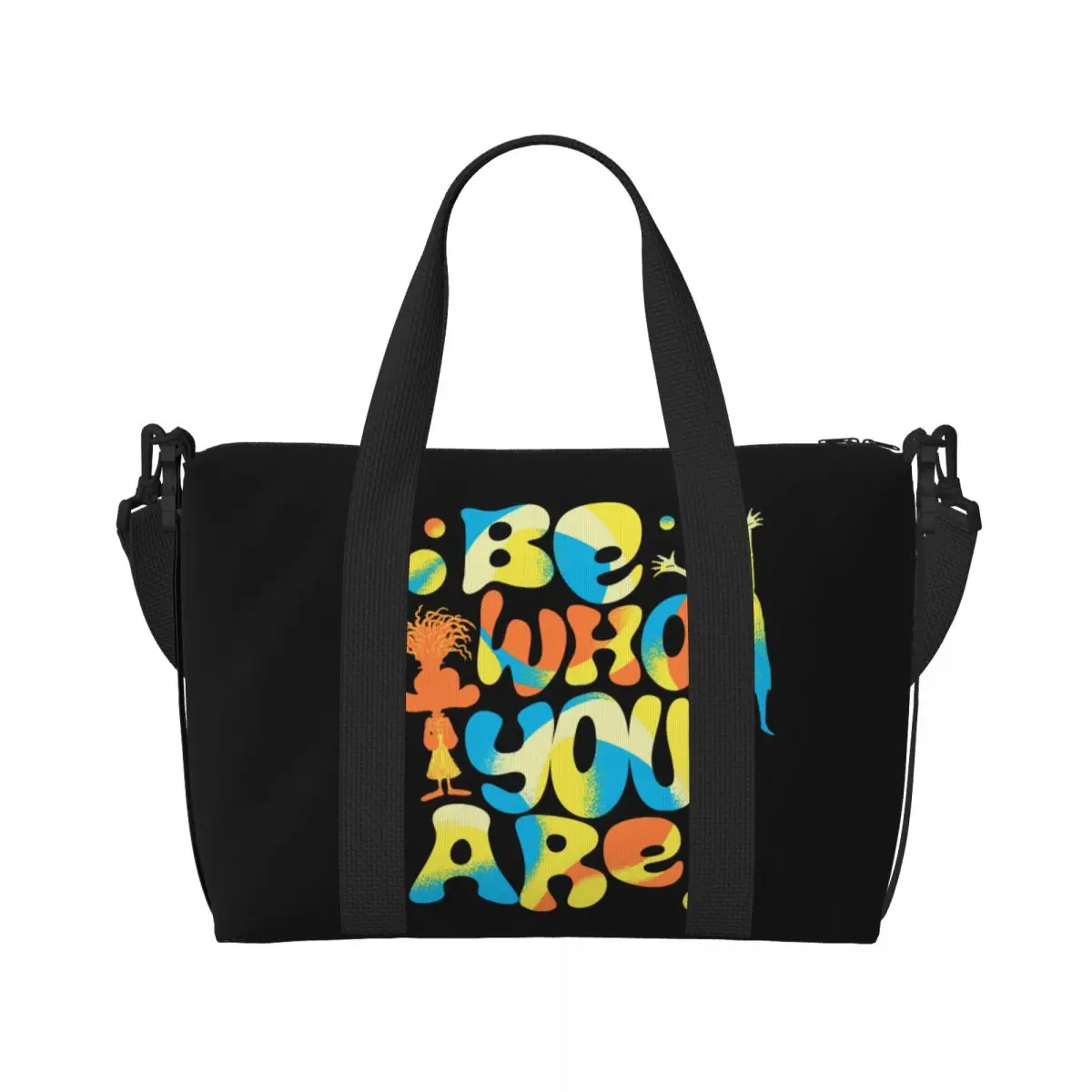 Custom Inside Out Be You Tote Bag for Women Large Capacity Gym Beach Travel Bags