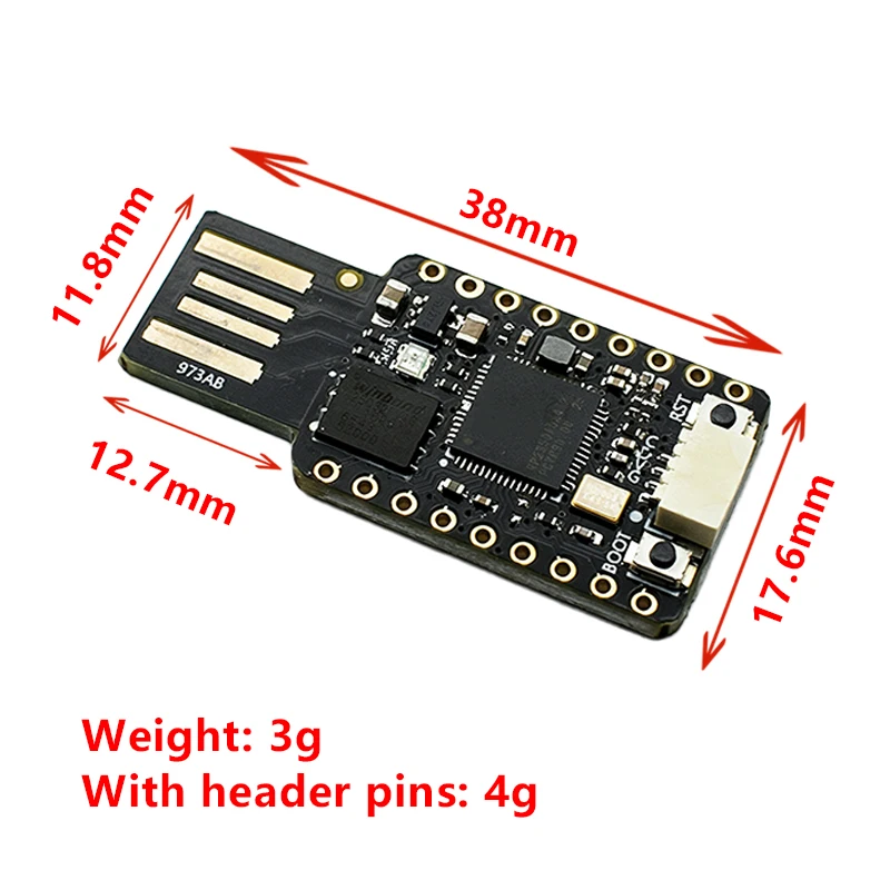 RP2350 Mini Development Board Dual-Core Cortex-M33 150MHz MCU Module USB-A Plug 4MB / 16MB Flash For Arduino