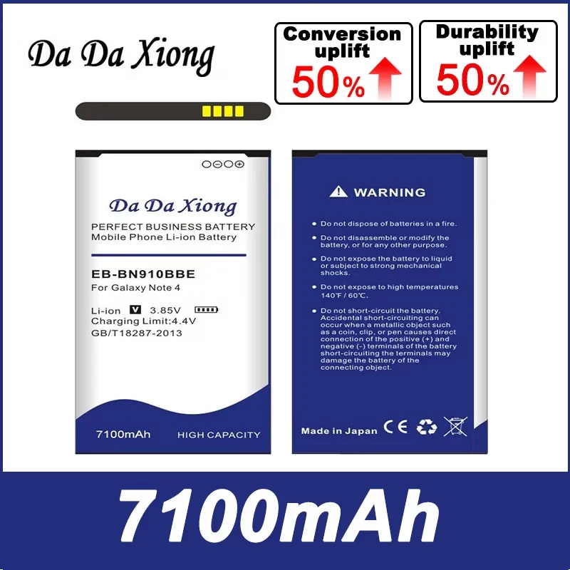 7100 мАч EB-BN910BBE EB-BN910BBK Аккумулятор для Samsung Galaxy Note4 N910H N910A N910C N910U N910F N910FQ SCL24 SC-01G N910V Телефон