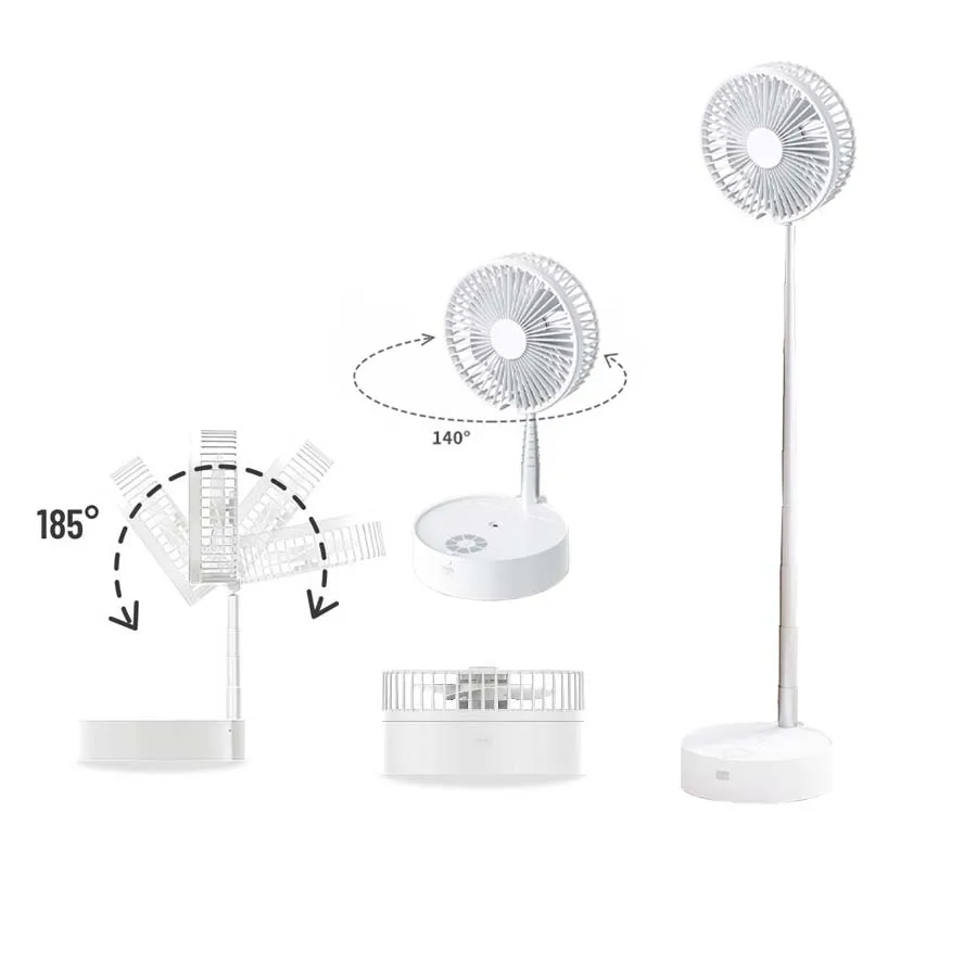 

Rechargeable Folding Telescopic Humidifier, Standing Fan, Floor Fans, Night Light, Air Conditioner, 7200mAh Remote Control