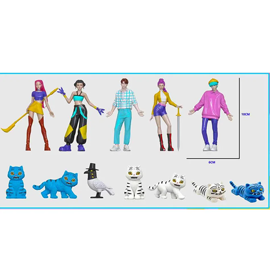 Caja ciega de Anime nuevo Kpop Demon Hunters, modelo de figura de dibujos animados, decoración de escritorio para juegos, colección de periféricos, regalo para niños, 2025