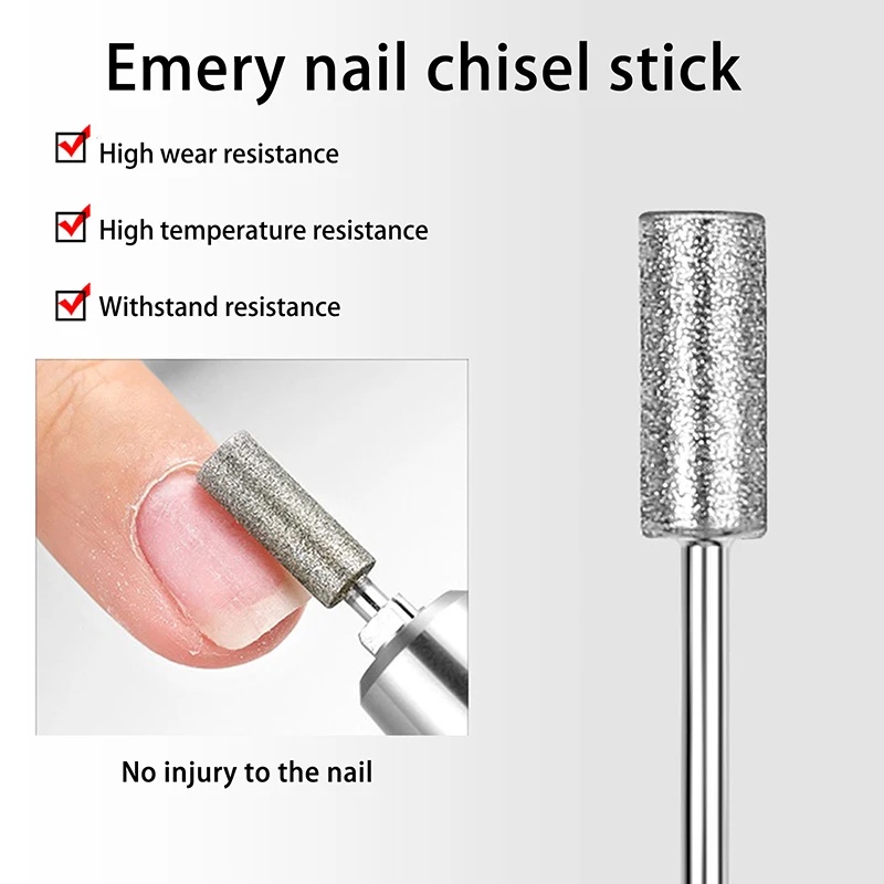 1Pcs Diamond Nail Drill Bit Milling Cutter Nail Electric Drill Machine Head For Cuticle Clean Gel Overflow Removal Manicure