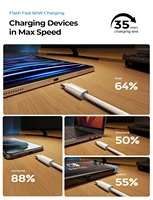 Chargeur rapide PD 60W d'origine, câble USB-C vers Type-C 6A pour iPhone 18 17 16 15 Pro MAX, charge rapide pour Samsung S26, câble Xiaomi 6