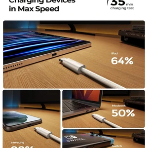 USB C cable for type C for Apple, Quick Iphone 15, 16 Pro Max charger, fast loading for Samsung S24, Xiaomi, Original PD, 60W, 6A 6 Main Sales Original iPhone Cable - №4