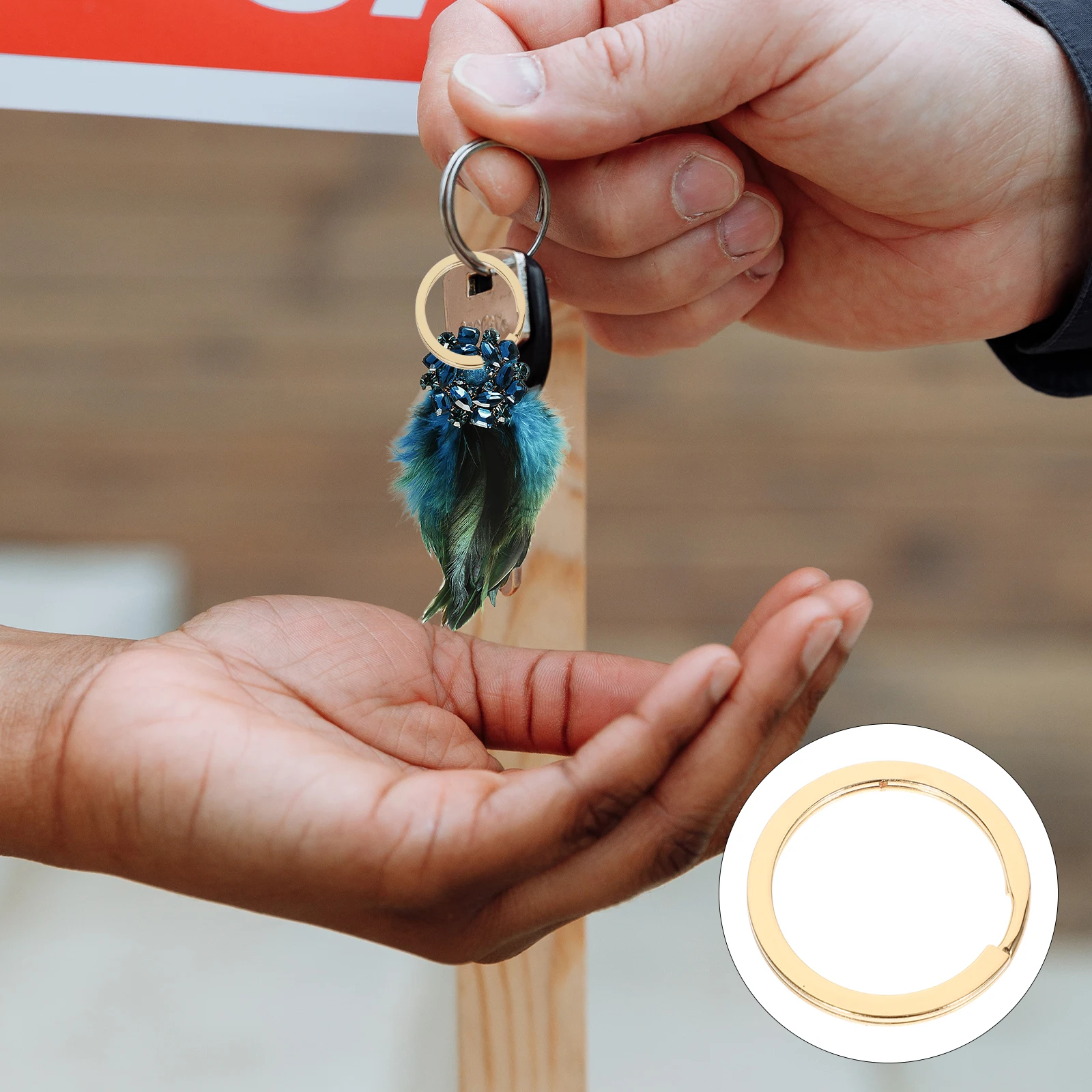 

20pcs Key Chain Making Rings Alloy Diy Jewelry Supplies Graduation Gift Key Ring Accessories Pendant Hanging Hardware Components