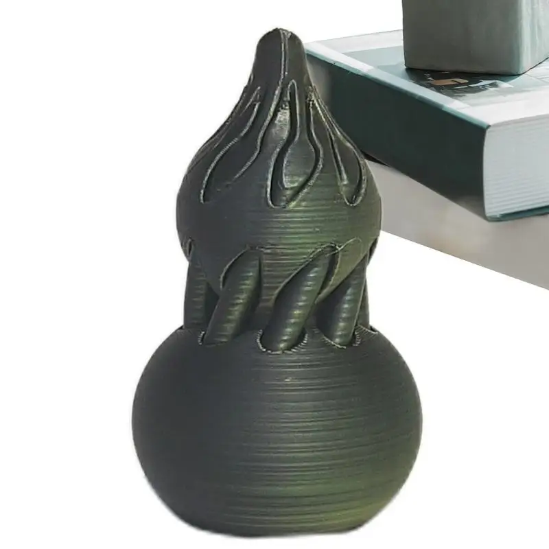 Gourd Cone Statue Gourd Spiral Cone Statue Fidget Toy Funny 3D Printed Fidget Toys For Bookshelves Desktop Kid Room