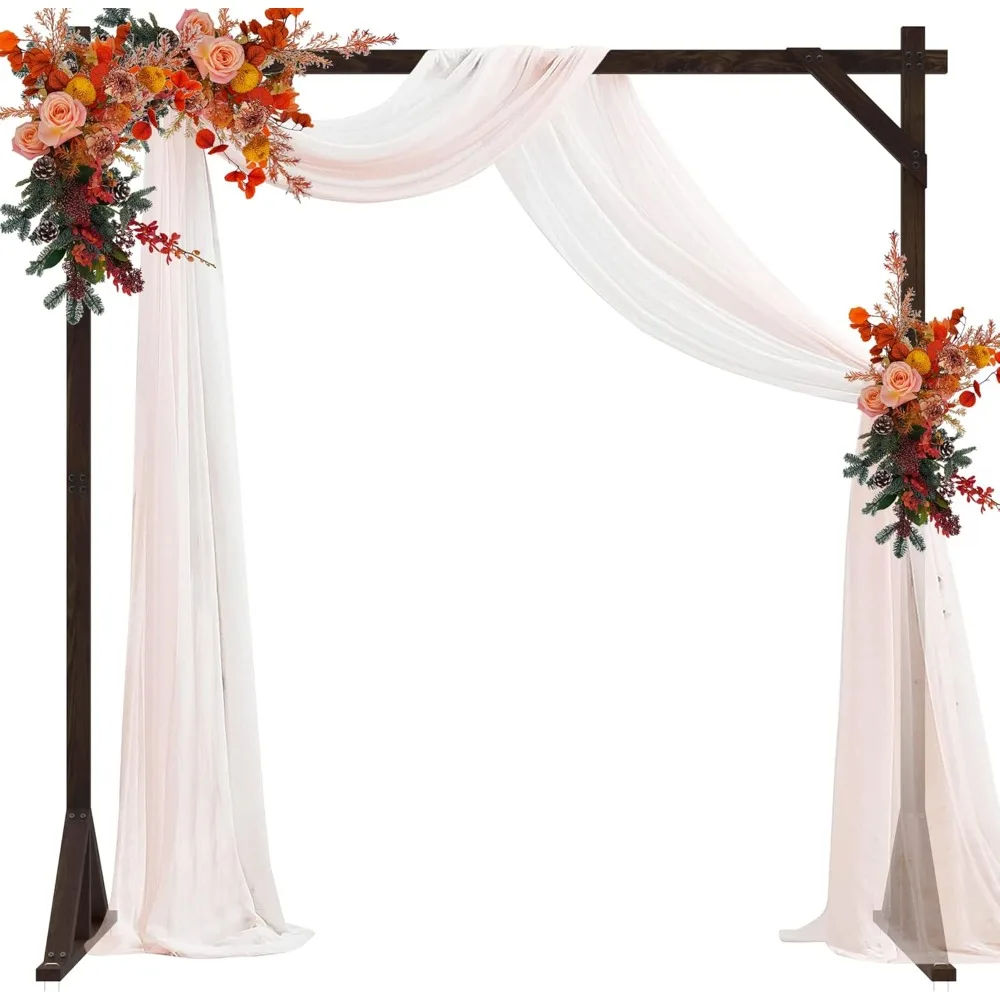 

Fomcet 7.2FT Wooden Wedding Arch Stand Square Wood Arch Wedding Arbor for Ceremony Party Proposal Scene Garden