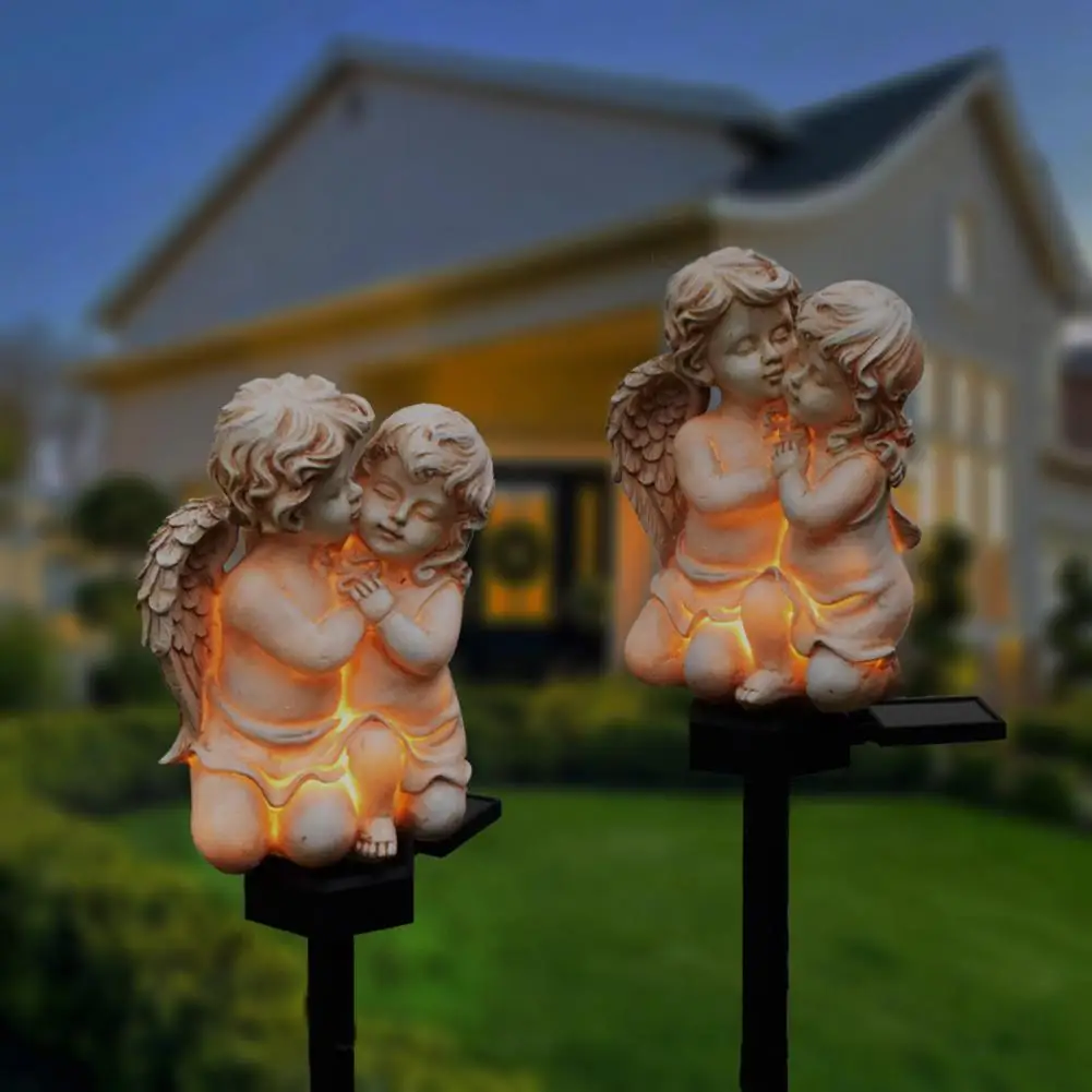 

Solar Angel Stake Light Beautifully Crafted Outdoor Garden Decor Waterproof Fade-Resistant Garden Light