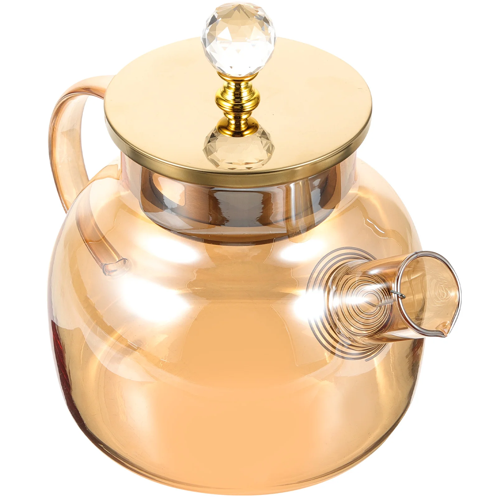 

Glass Cold Water Pitcher Large Capacity Stainless Steel Handle Clear Design High Temperature Resistance Perfect for Tea