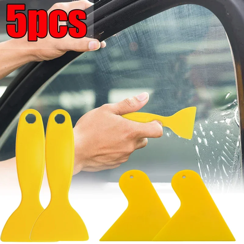 Car Window Vinyl Wrap Film Tools Universal Auto Film Wrap Tint Tinted Sticker Scraper Yellow Hard Sticker Smooth Squeegee Kit