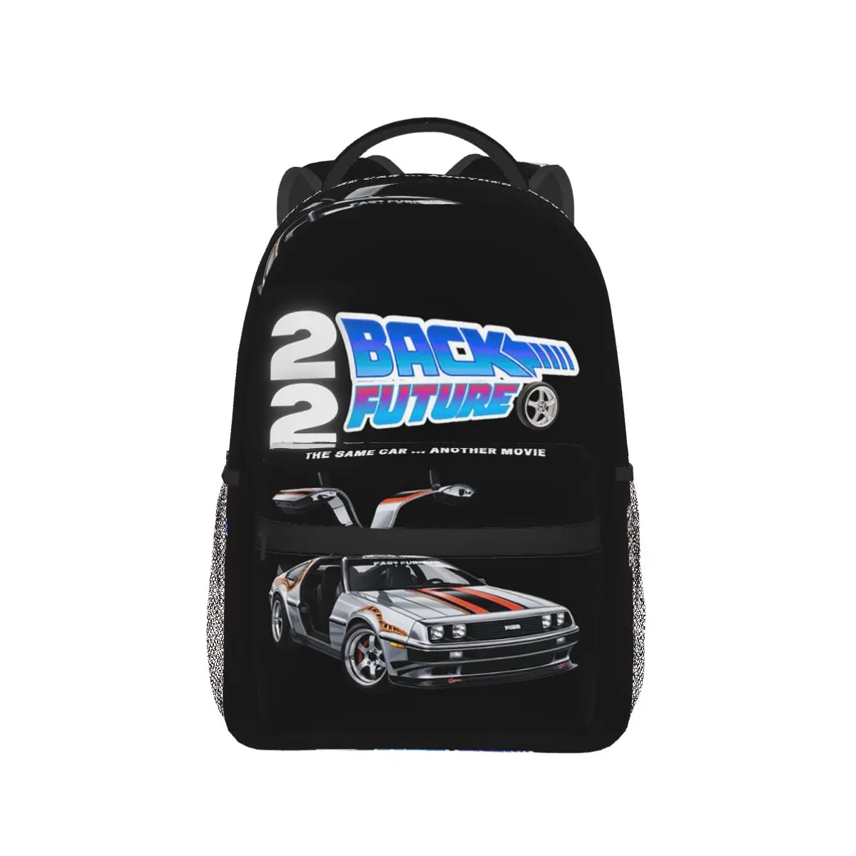 Delorean Back To The Future Student Backpack School Bag Hiking Travel Daypack for Men Women Fashion Bookbag Shoulder Bags