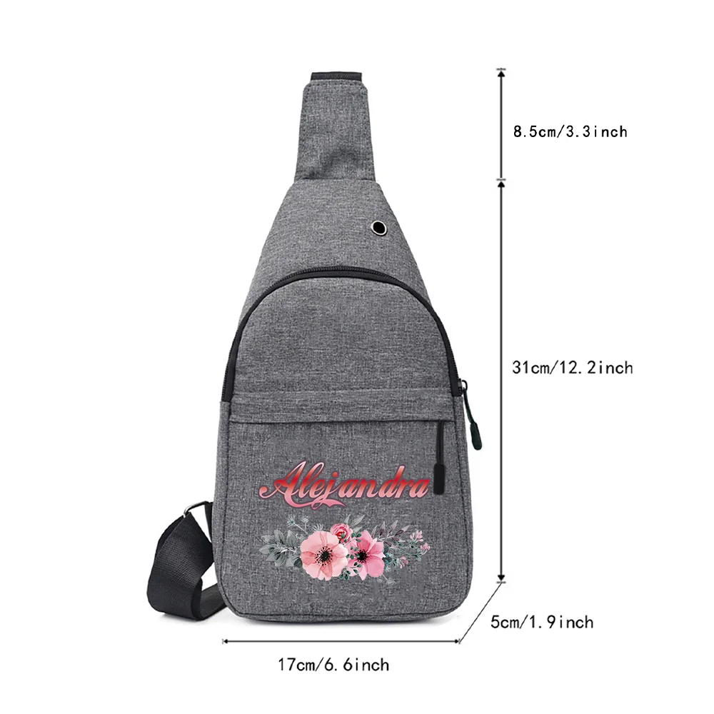 Personalized Customized Daily Commuting Outdoor Chest Bag Men's Shoulder Bag Travel Bag