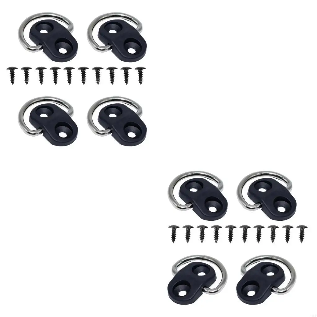 F1CF Cargo Tie Down D Pull Hook Metal Anchors Rings for Truck Trailer 55lbs